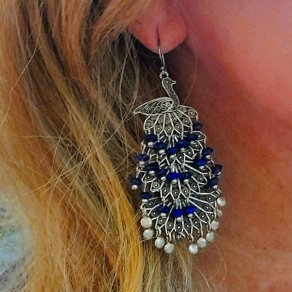 Fabulous Peacock Earrings - Picture 4 of 9